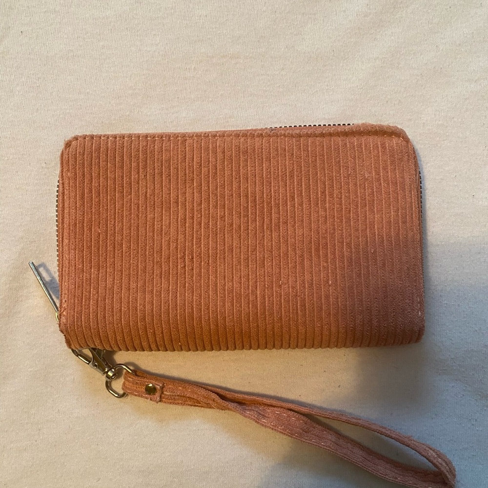 💎 3 FOR $15 Corduroy Wristlet Wallet - Blush color